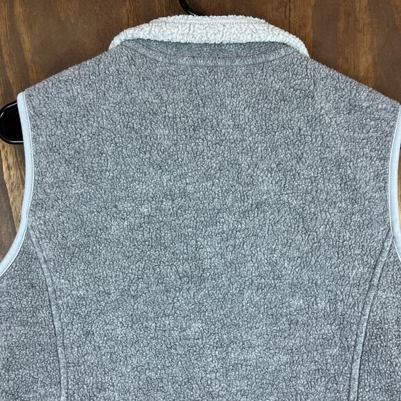 Eddie Bauer Polartec Womens Jacket Gray Gilet Vest Fleece Full Zip Soft Small - Picture 9 of 10